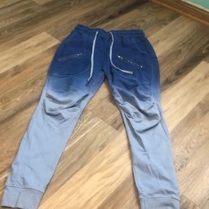 Ombré faded blue joggers